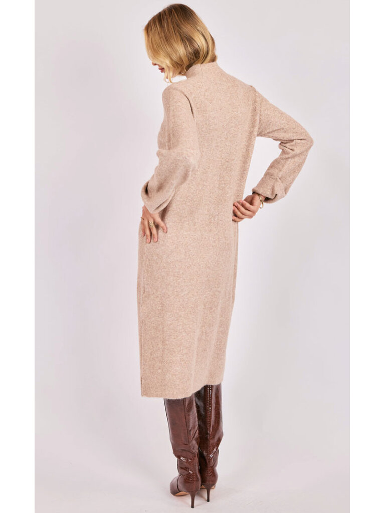 Sadie & Sage Oatmeal Turtleneck Knit Midi