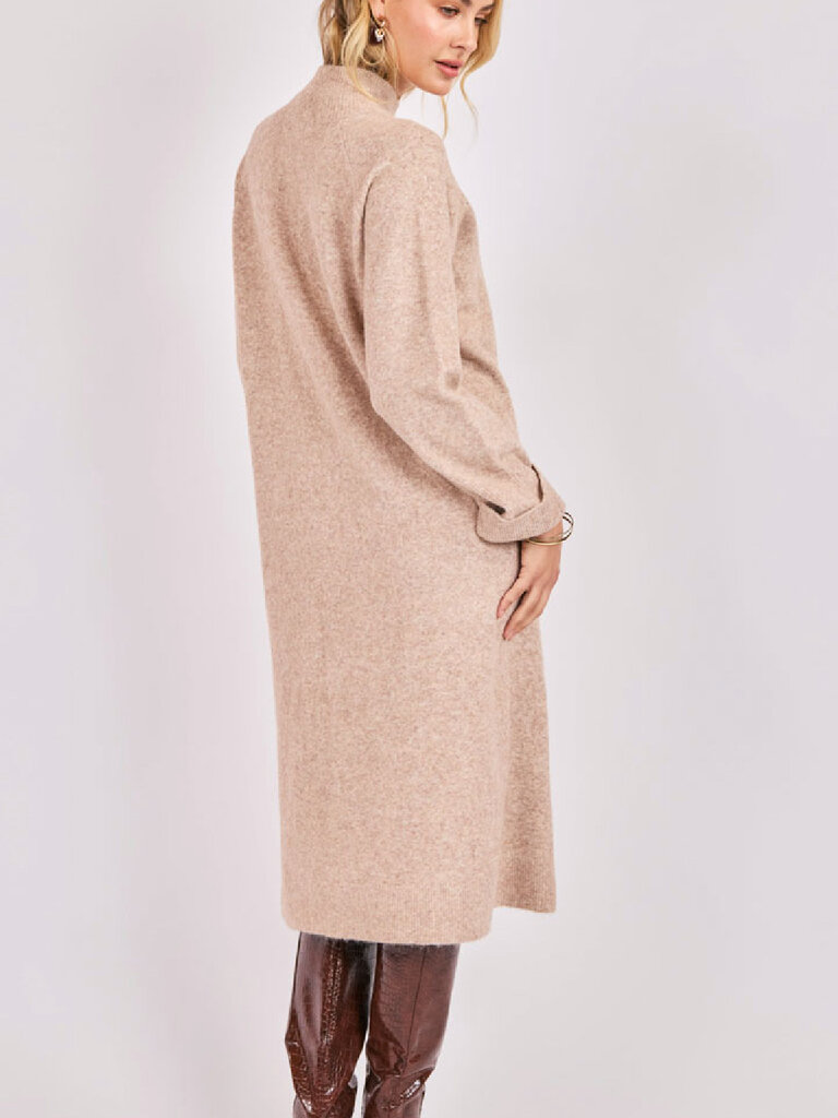 Sadie & Sage Oatmeal Turtleneck Knit Midi