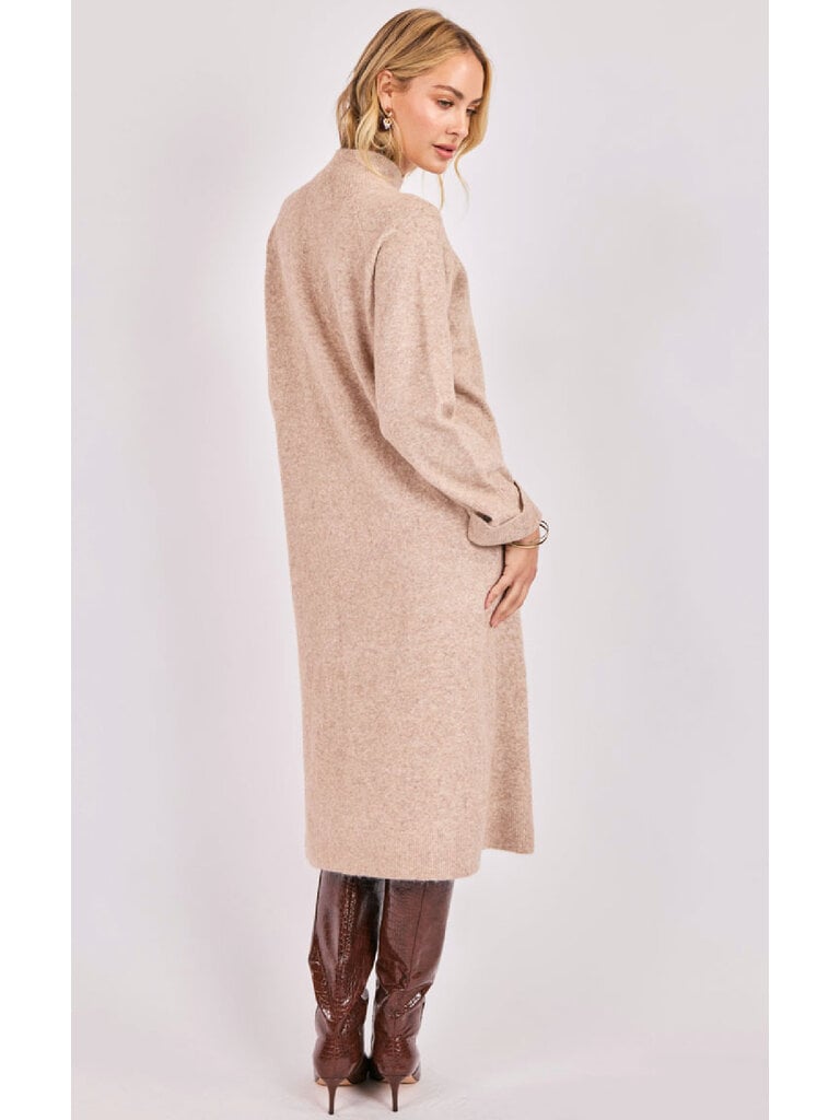 Sadie & Sage Oatmeal Turtleneck Knit Midi