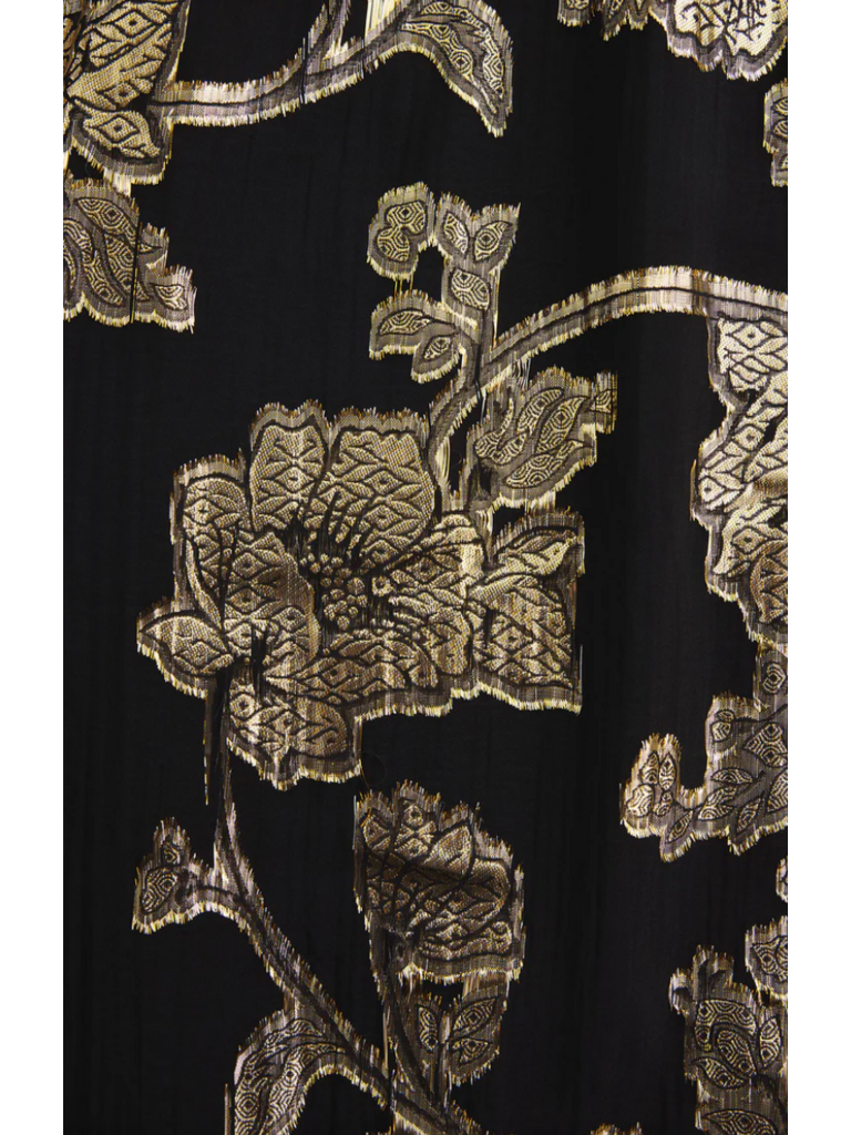Z Supply Gold Foil Floral Dress