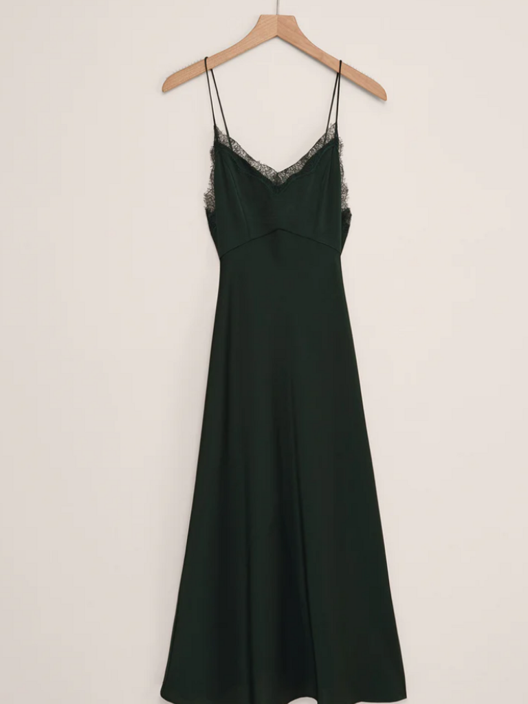 Z Supply Green Lace Slip Dress