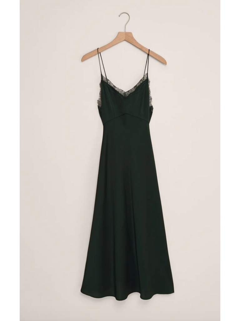 Z Supply Green Lace Slip Dress