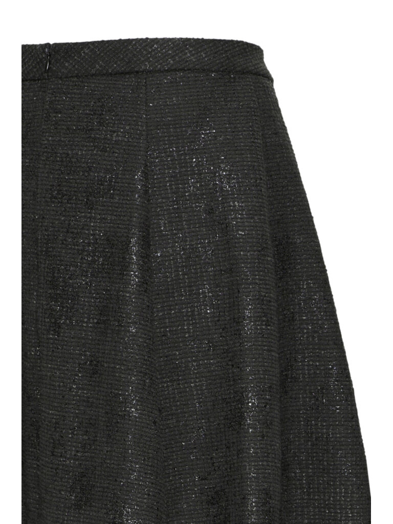 ICHI Black Gleam Mini Skirt