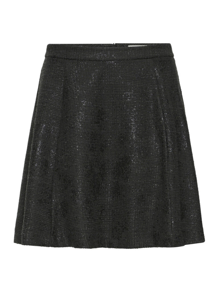 ICHI Black Gleam Mini Skirt