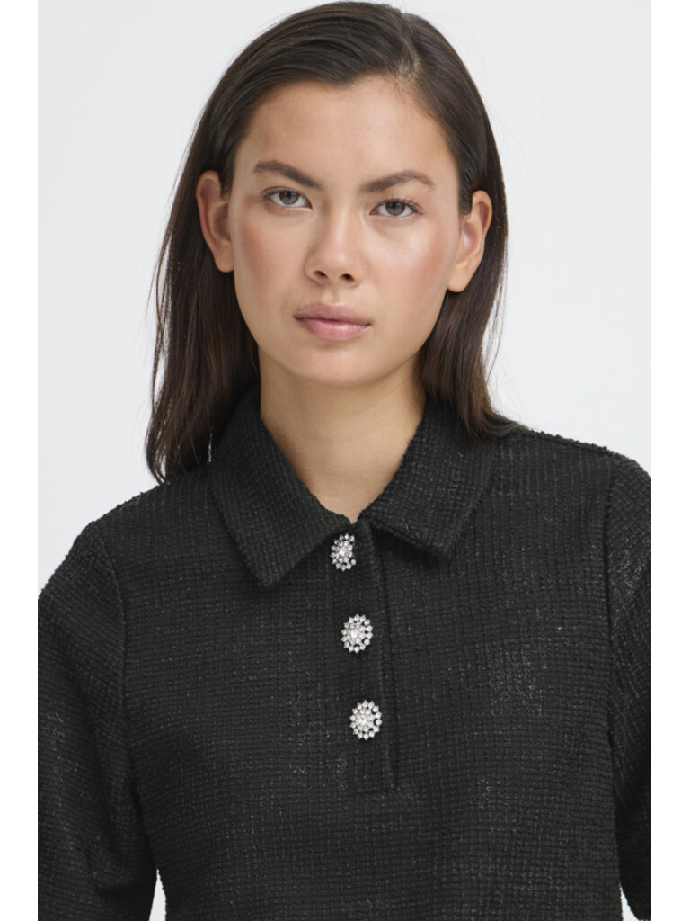 ICHI Black Gleam Top