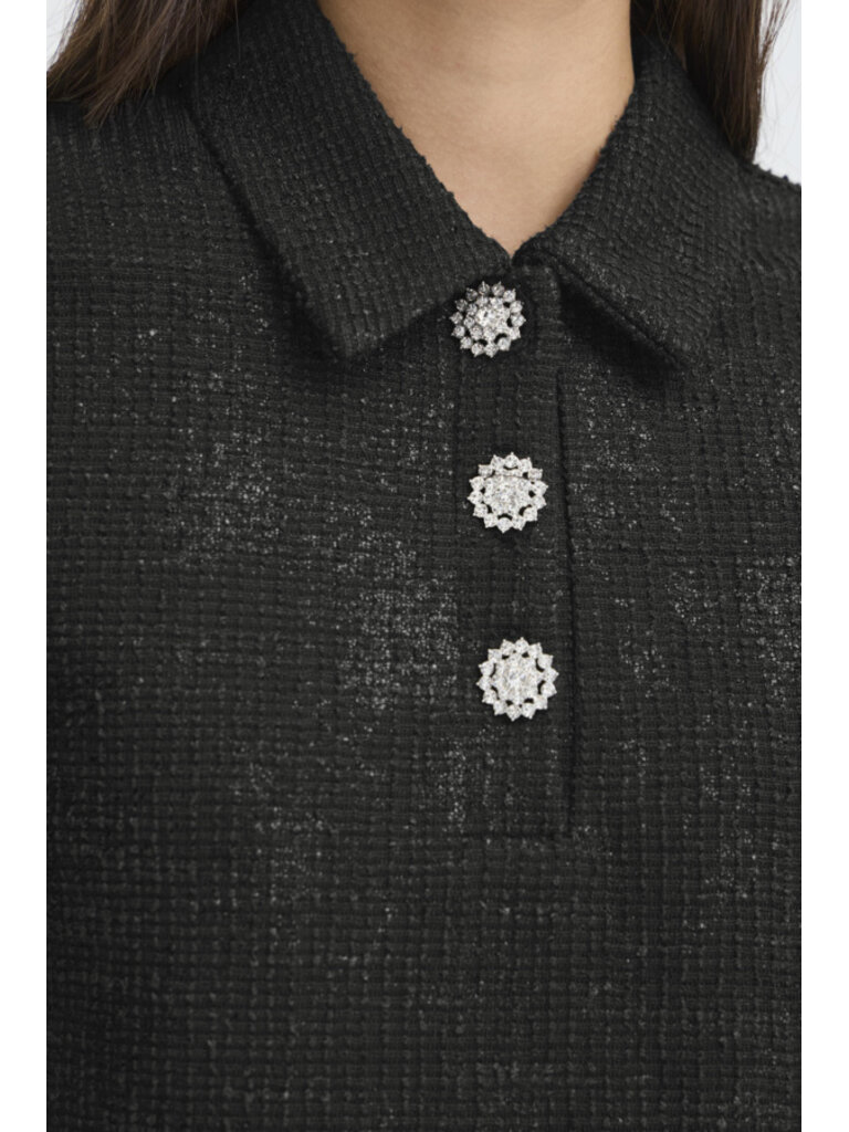 ICHI Black Gleam Top