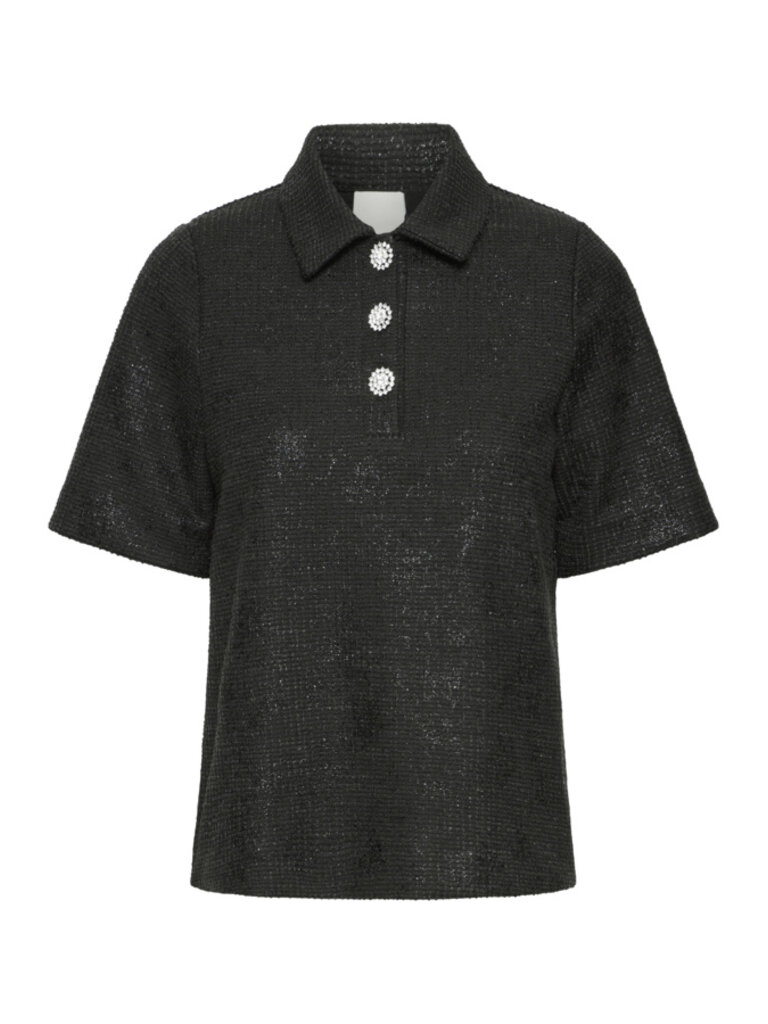 ICHI Black Gleam Top