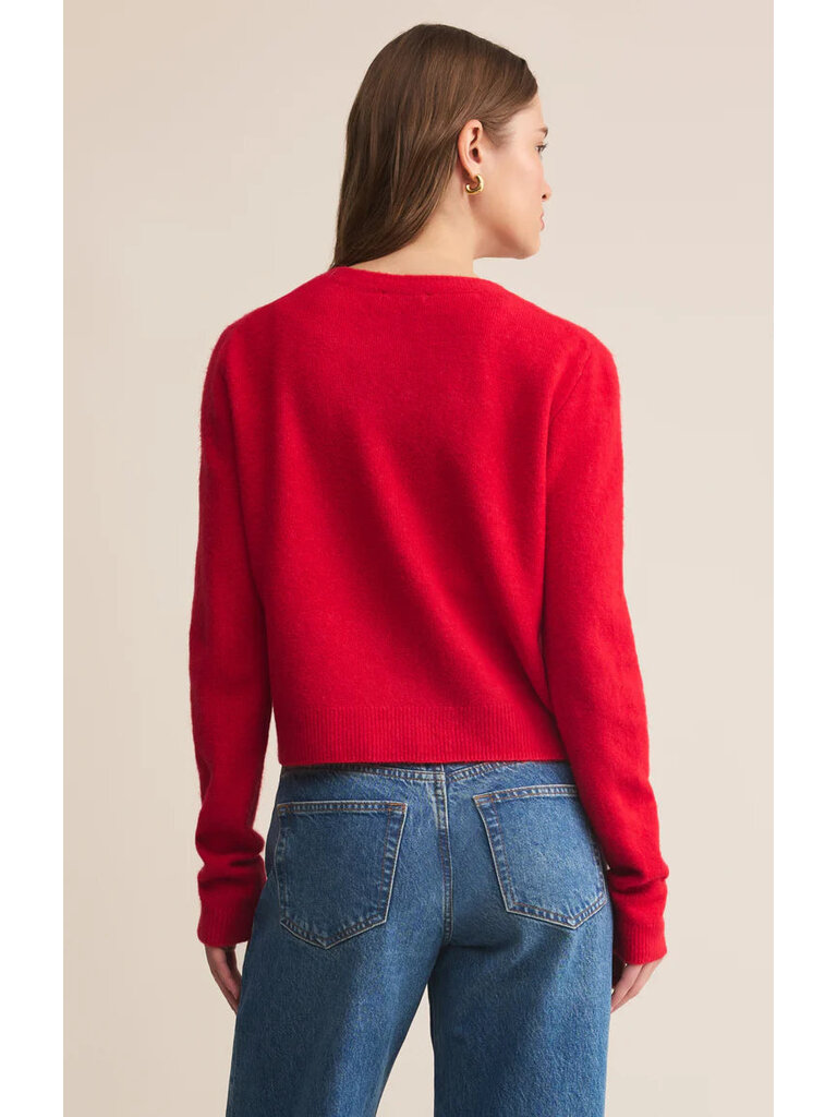 Z Supply Festive Red Cardigan