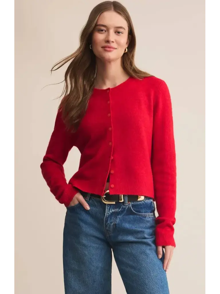 Z Supply Festive Red Cardigan