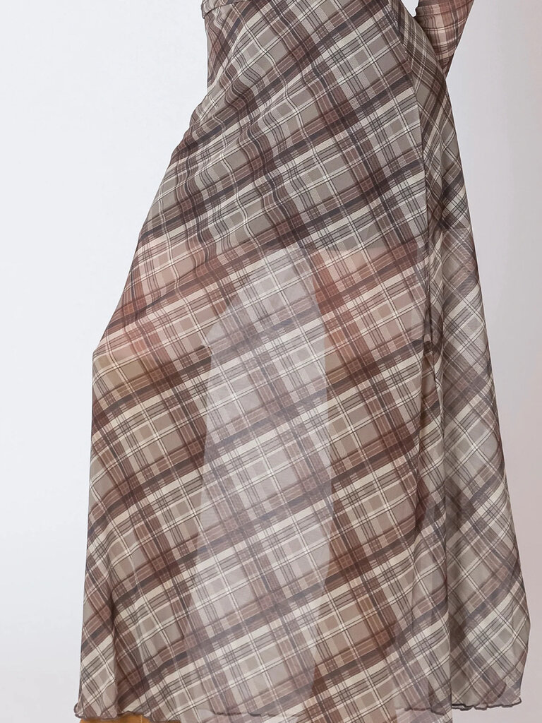 Dex Tartan Mesh Skirt