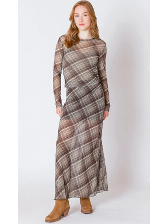 Dex Tartan Mesh Skirt