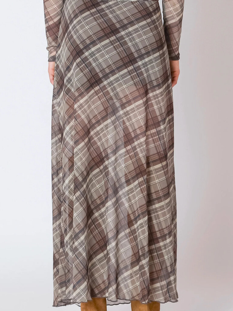 Dex Tartan Mesh Skirt