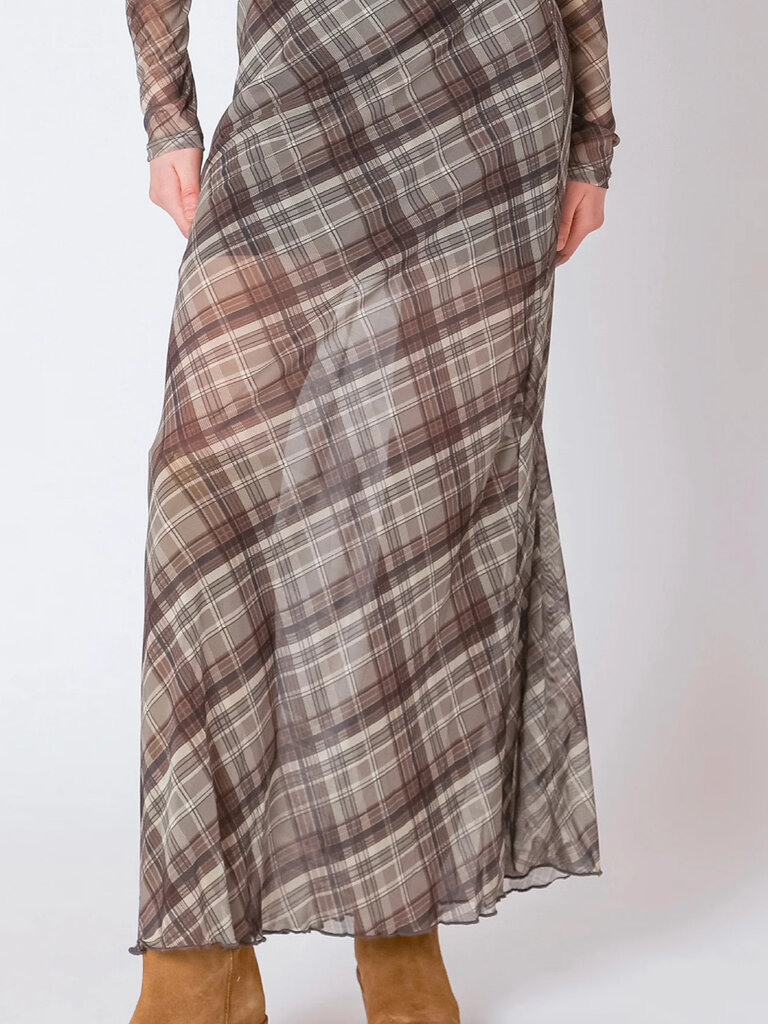 Dex Tartan Mesh Skirt
