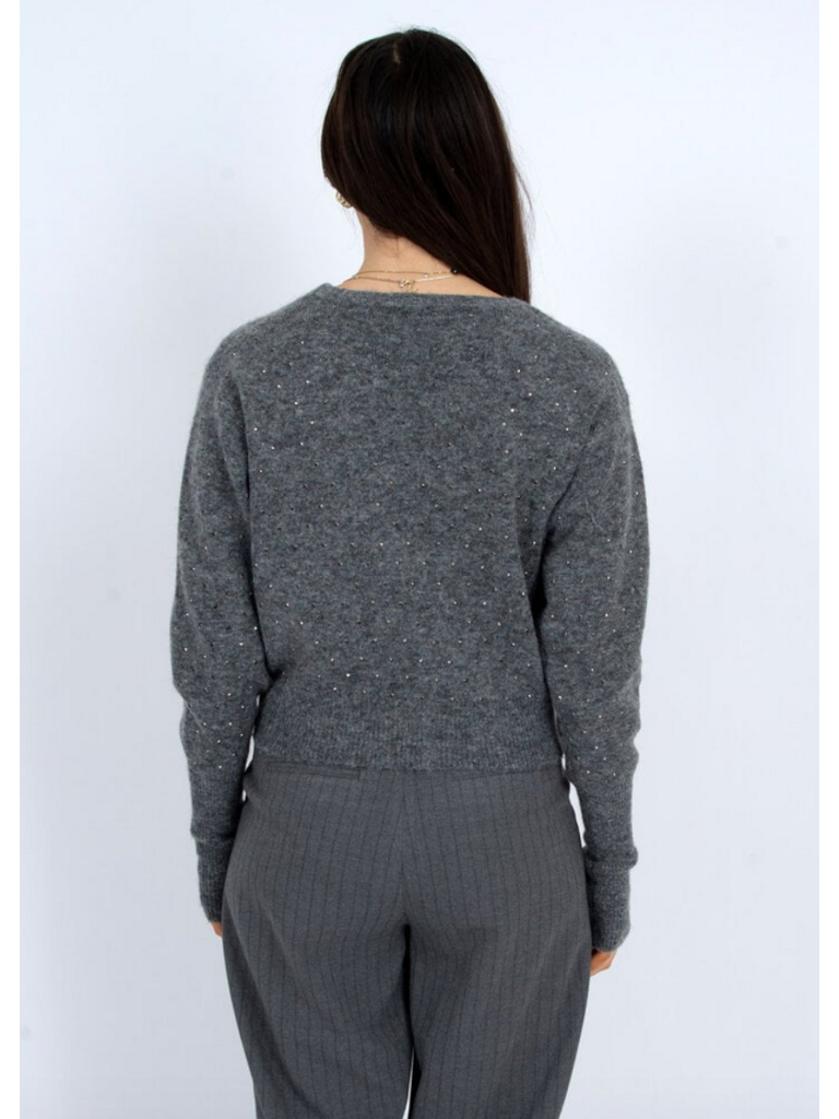 RD Style Grey Glitter Cardigan