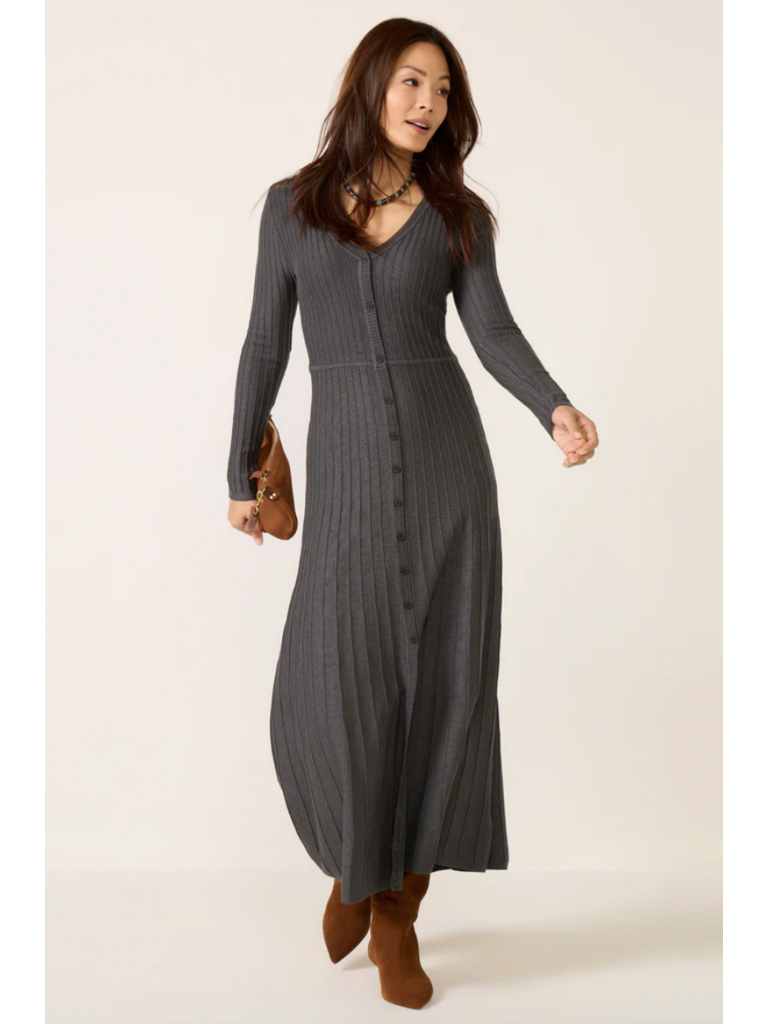 Z Supply Knit Charcoal Midi Dress