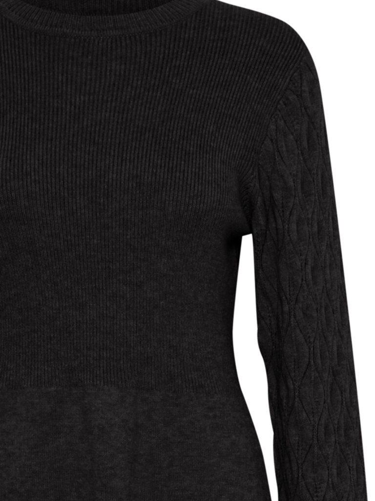 B. Young Black Cable Knit Dress