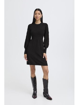 B. Young Black Cable Knit Dress