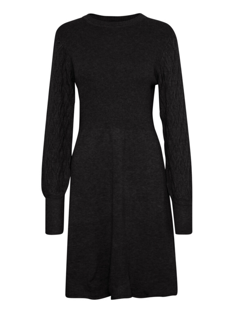 B. Young Black Cable Knit Dress