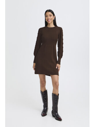 B. Young Brown Knit Dress