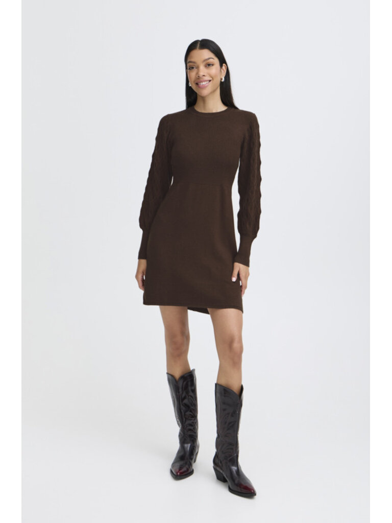 B. Young Brown Knit Dress