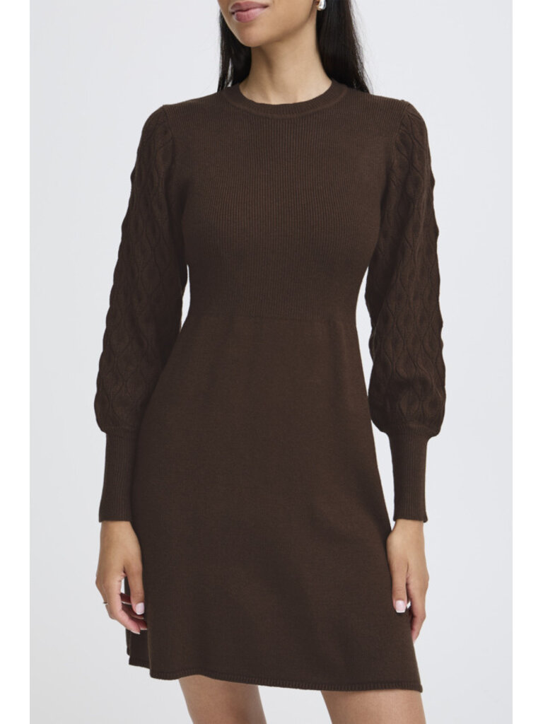 B. Young Brown Knit Dress