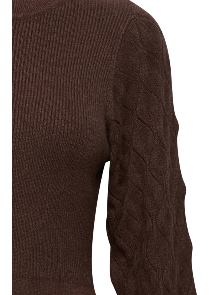 B. Young Brown Knit Dress