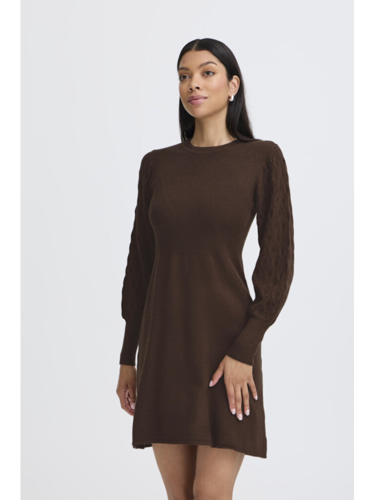 B. Young Brown Knit Dress