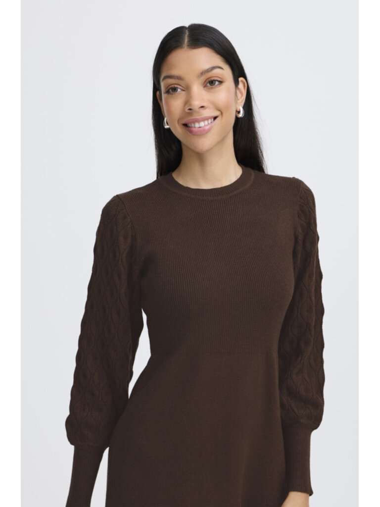 B. Young Brown Knit Dress