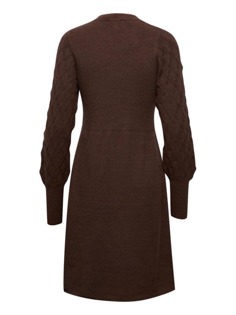 B. Young Brown Knit Dress