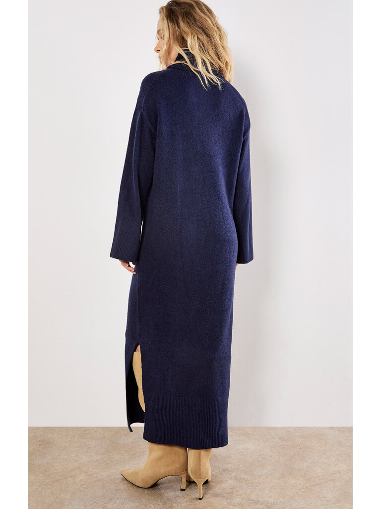 Apricot Navy Maxi Knit Dress