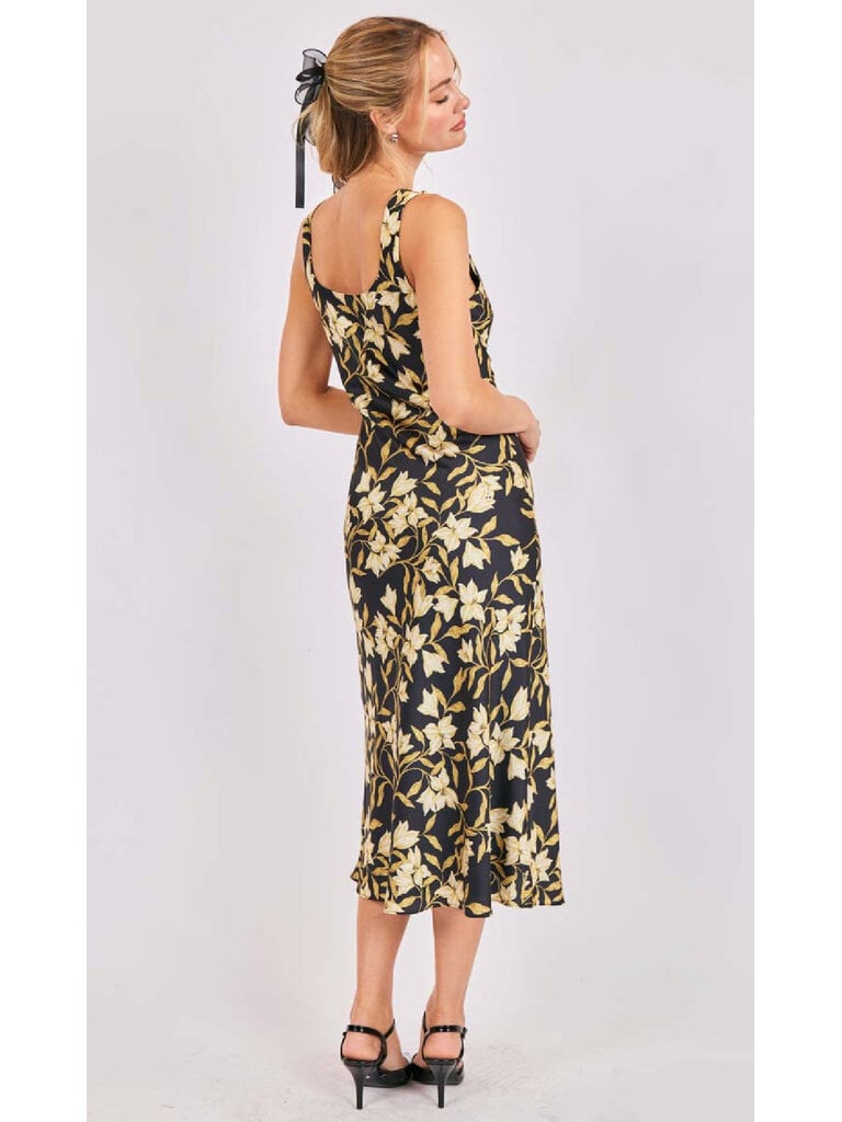 Sadie & Sage Cowl Neck Floral Midi