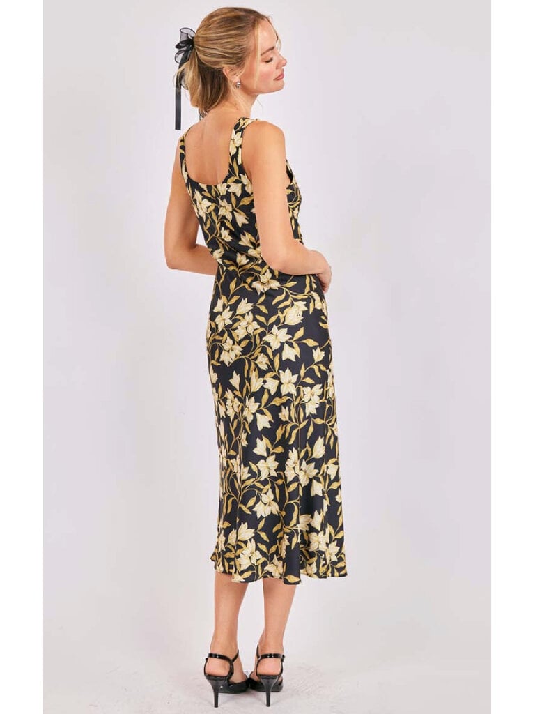 Sadie & Sage Cowl Neck Floral Midi