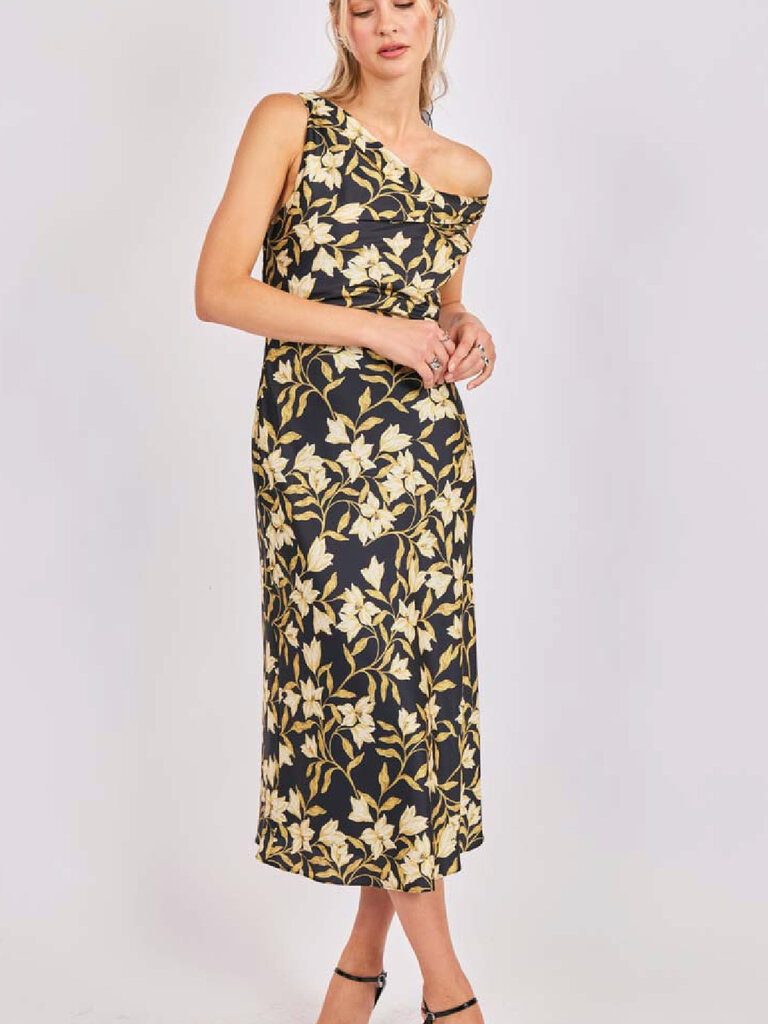 Sadie & Sage Cowl Neck Floral Midi