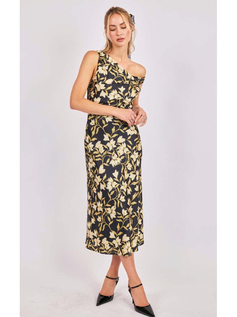 Sadie & Sage Cowl Neck Floral Midi