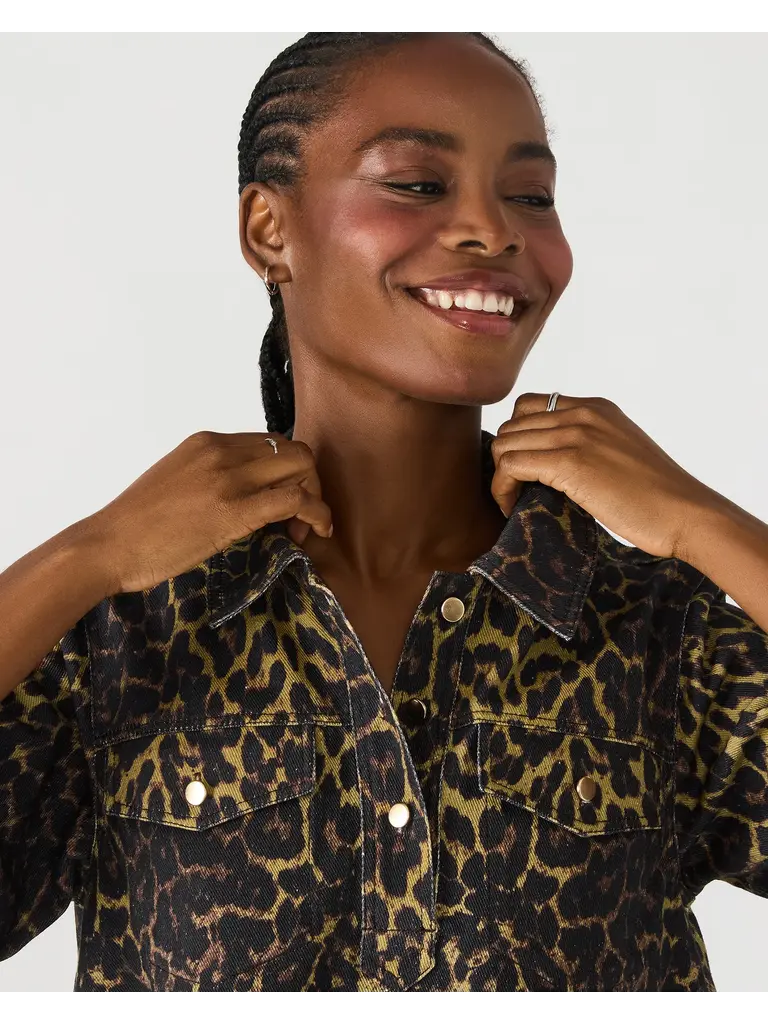 Steve Madden Spots Denim Tunic Dress