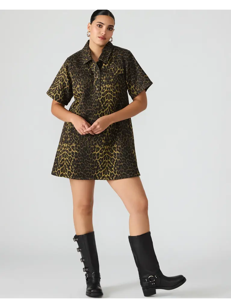 Steve Madden Spots Denim Tunic Dress