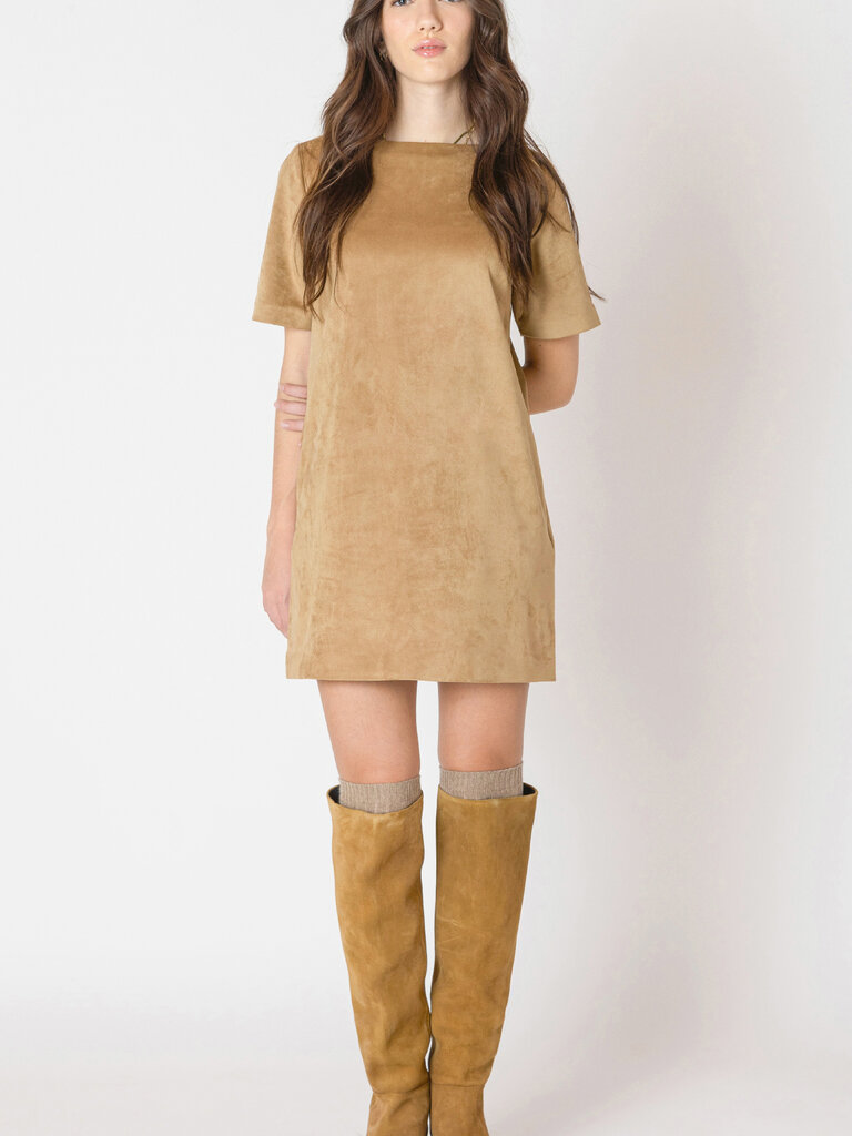 Dex Golden Sueded Dress