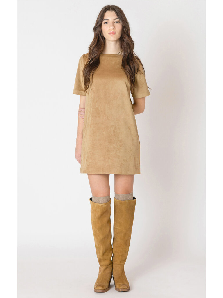 Dex Golden Sueded Dress