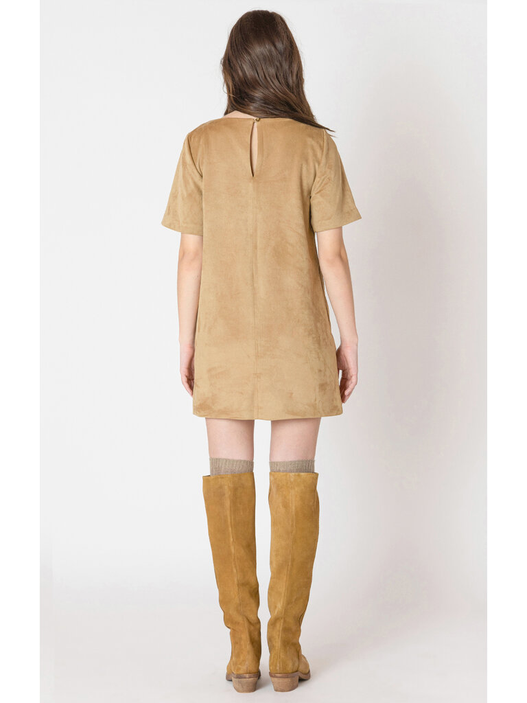 Dex Golden Sueded Dress