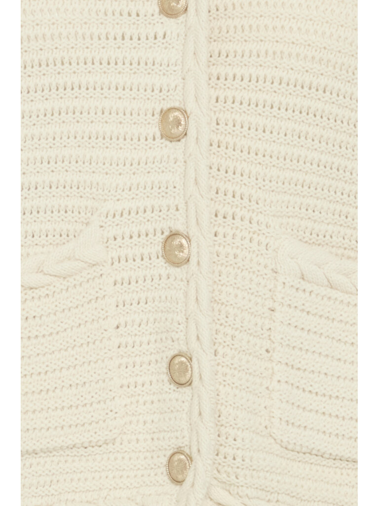 ICHI Cream Knit Cardigan