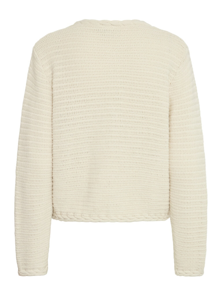 ICHI Cream Knit Cardigan
