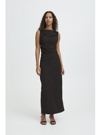 ICHI Ruffle Trim Midi