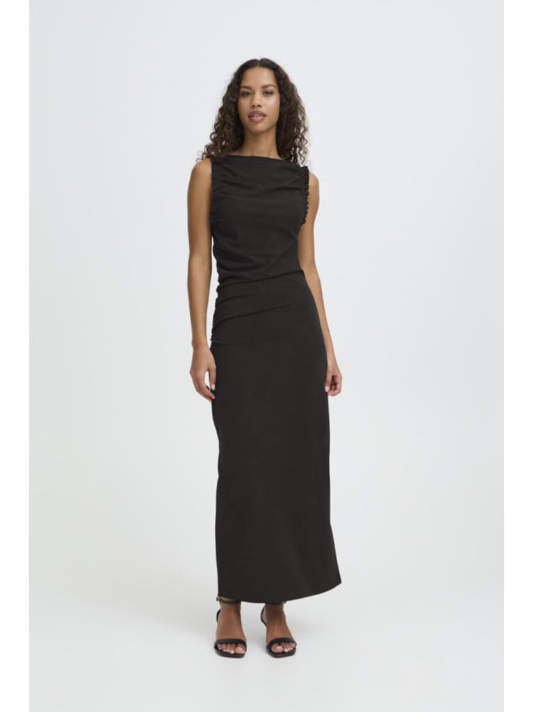 ICHI Ruffle Trim Midi