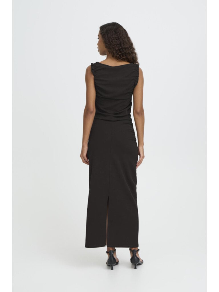 ICHI Ruffle Trim Midi