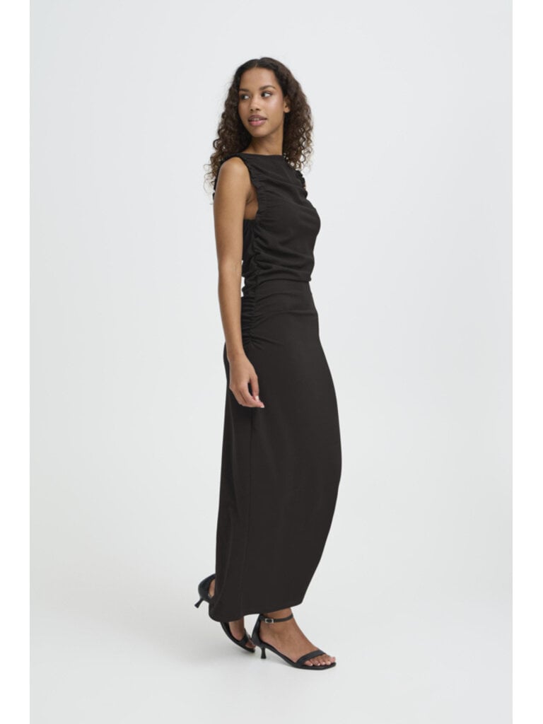 ICHI Ruffle Trim Midi