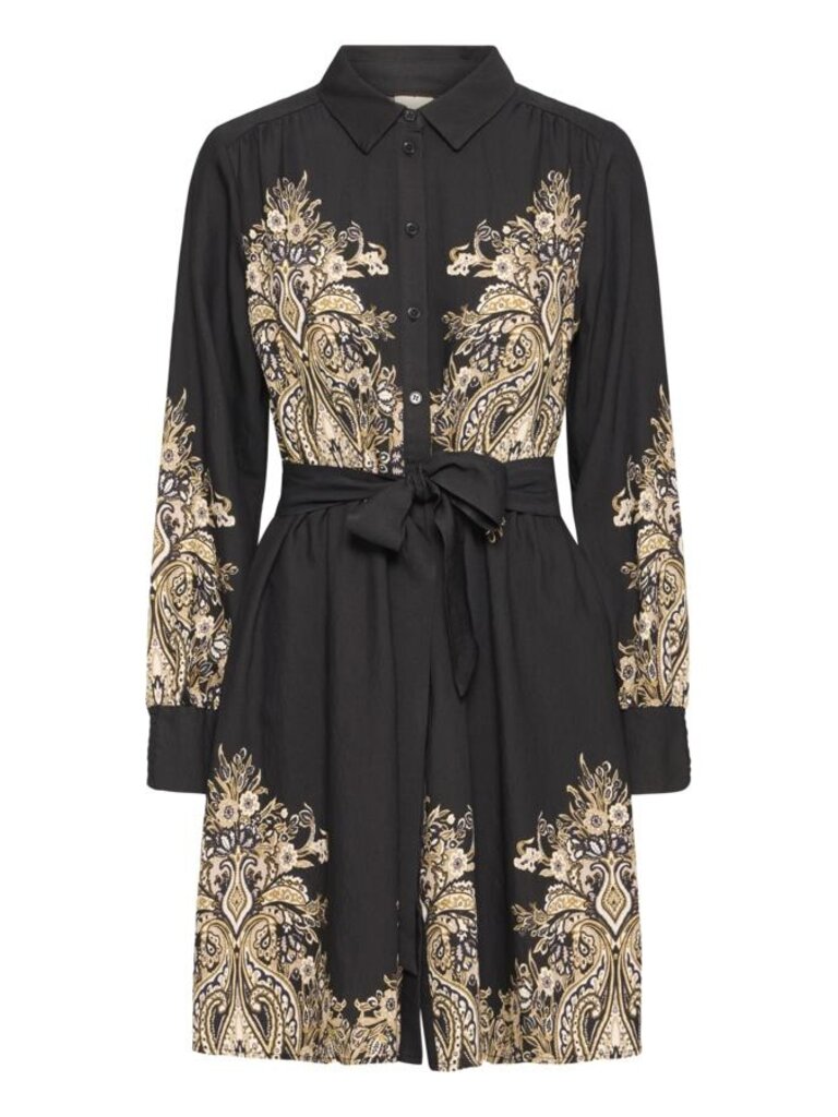 Fransa Regal Floral Button Dress