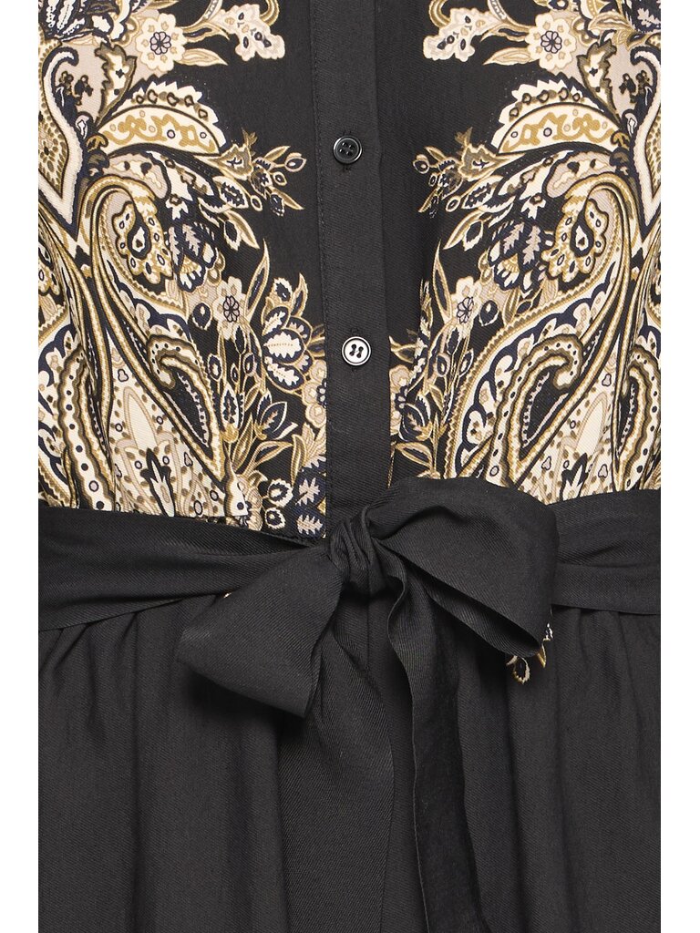 Fransa Regal Floral Button Dress