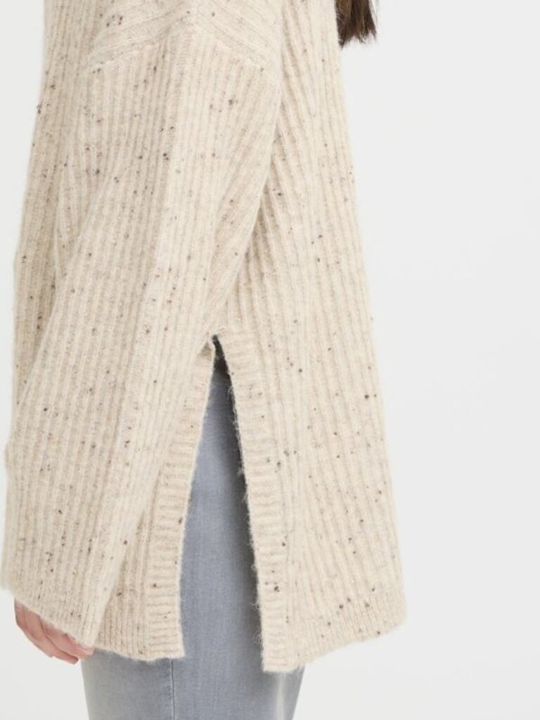 ICHI Speckled Beige Knit
