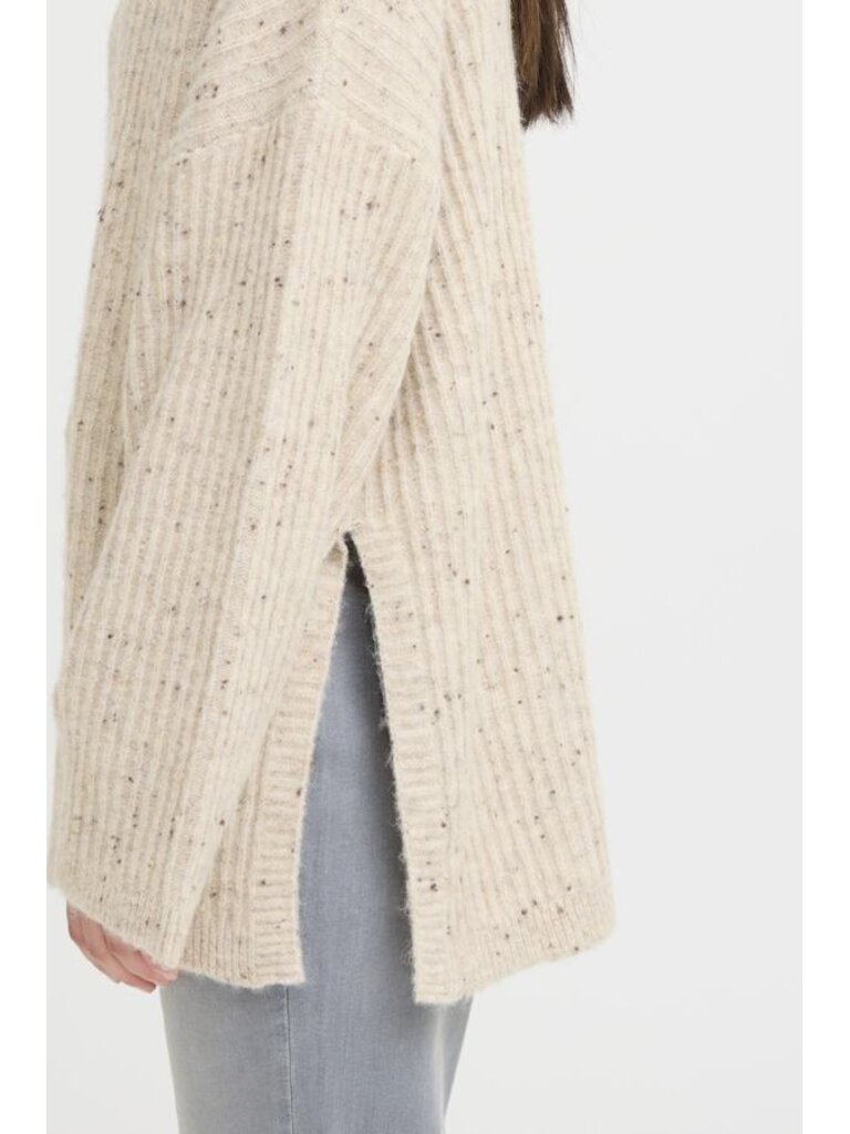 ICHI Speckled Beige Knit