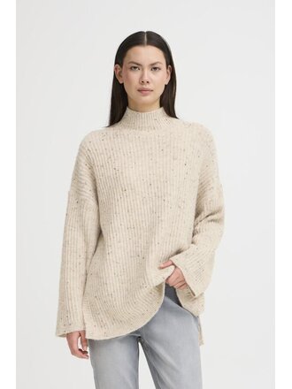 ICHI Speckled Beige Knit